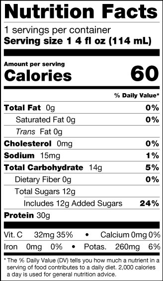 Nutrition informations