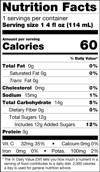 Nutrition informations
