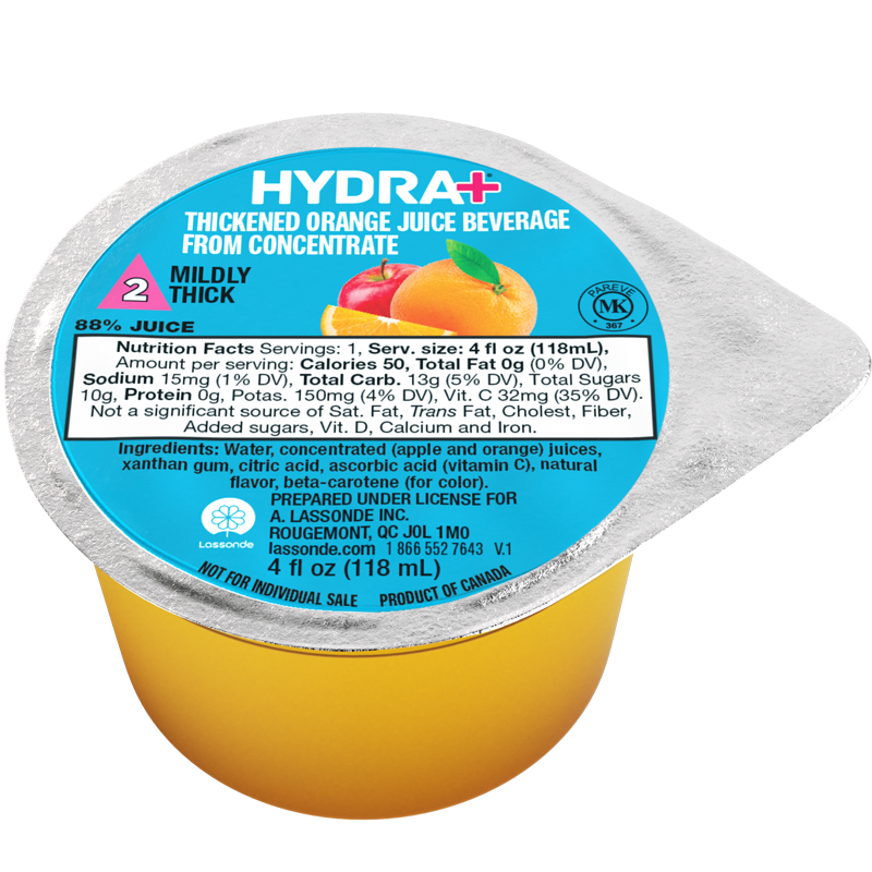 ORANGE – IDDSI 2 Plastic 4 oz
